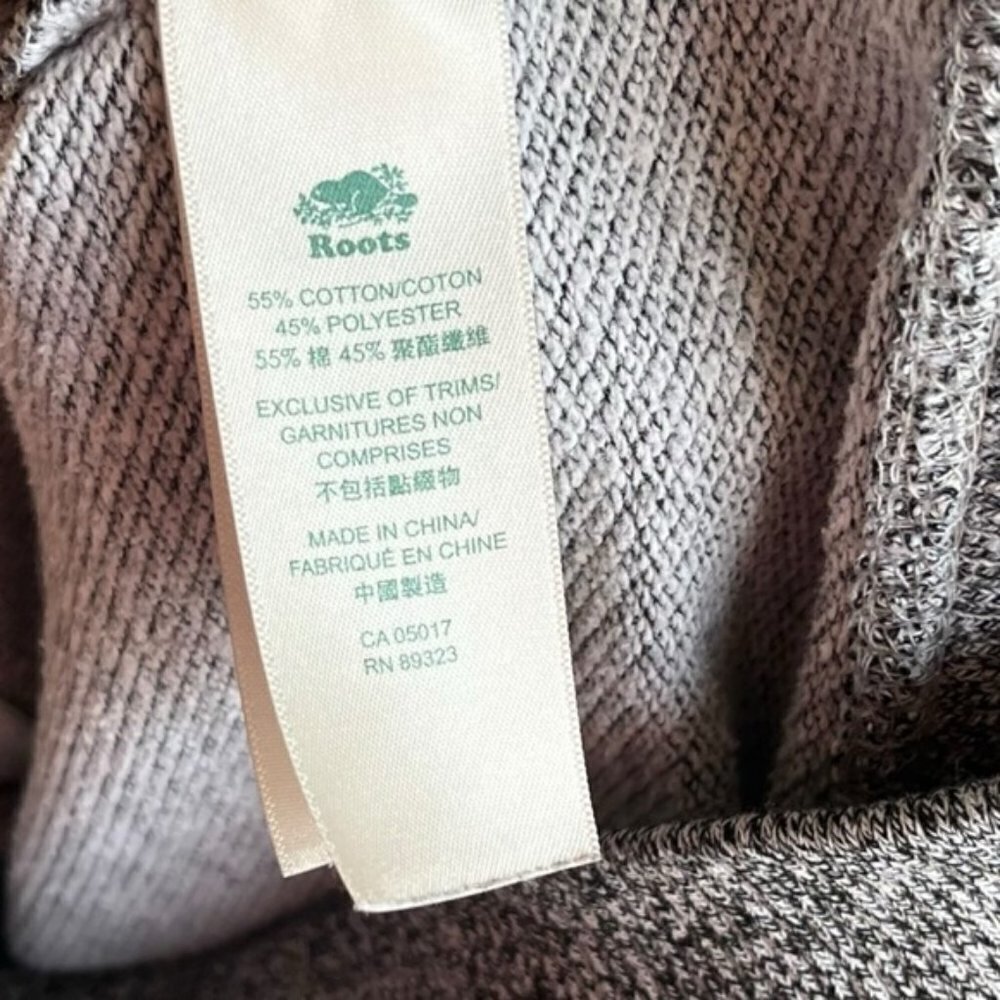 Roots Zip Up Hoodie XS Gray Salt Pepper Canada - Picture 12 of 13